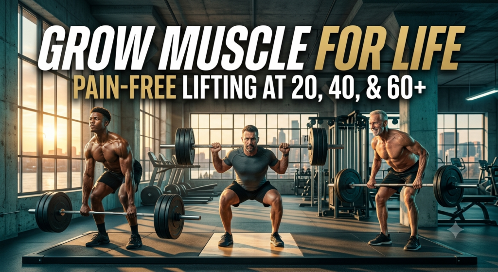 Grow-Muscle-for-Life-Pain-Free-Lifting-at-20,-40,-&-60+