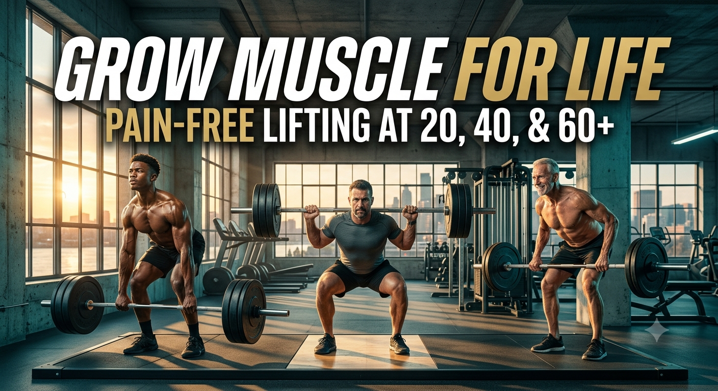 Grow-Muscle-for-Life-Pain-Free-Lifting-at-20,-40,-&-60+