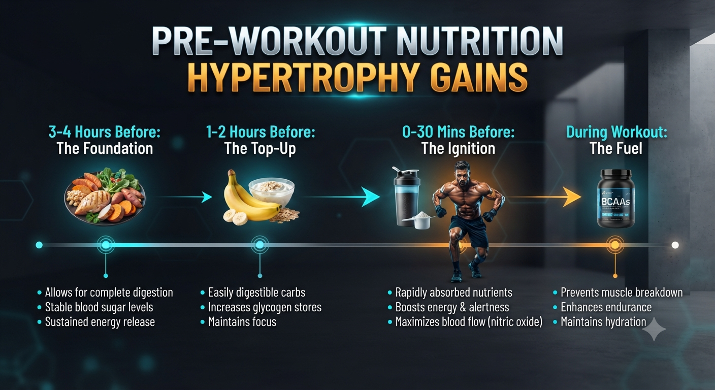 Pre-Workout-Nutrition-Timing-for-Hypertrophy-Gains